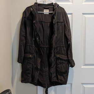 Abercrombie & Fitch Faded Black/ Charcoal Gray Utility Cargo Jacket Size M